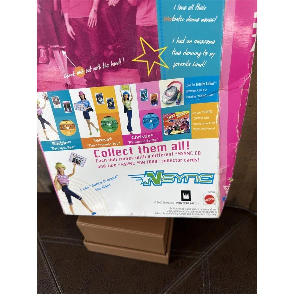 VTG 2000 NSYNC #1 Fan Barbie Doll Collector Cards Mattel Opened Box Missing CD